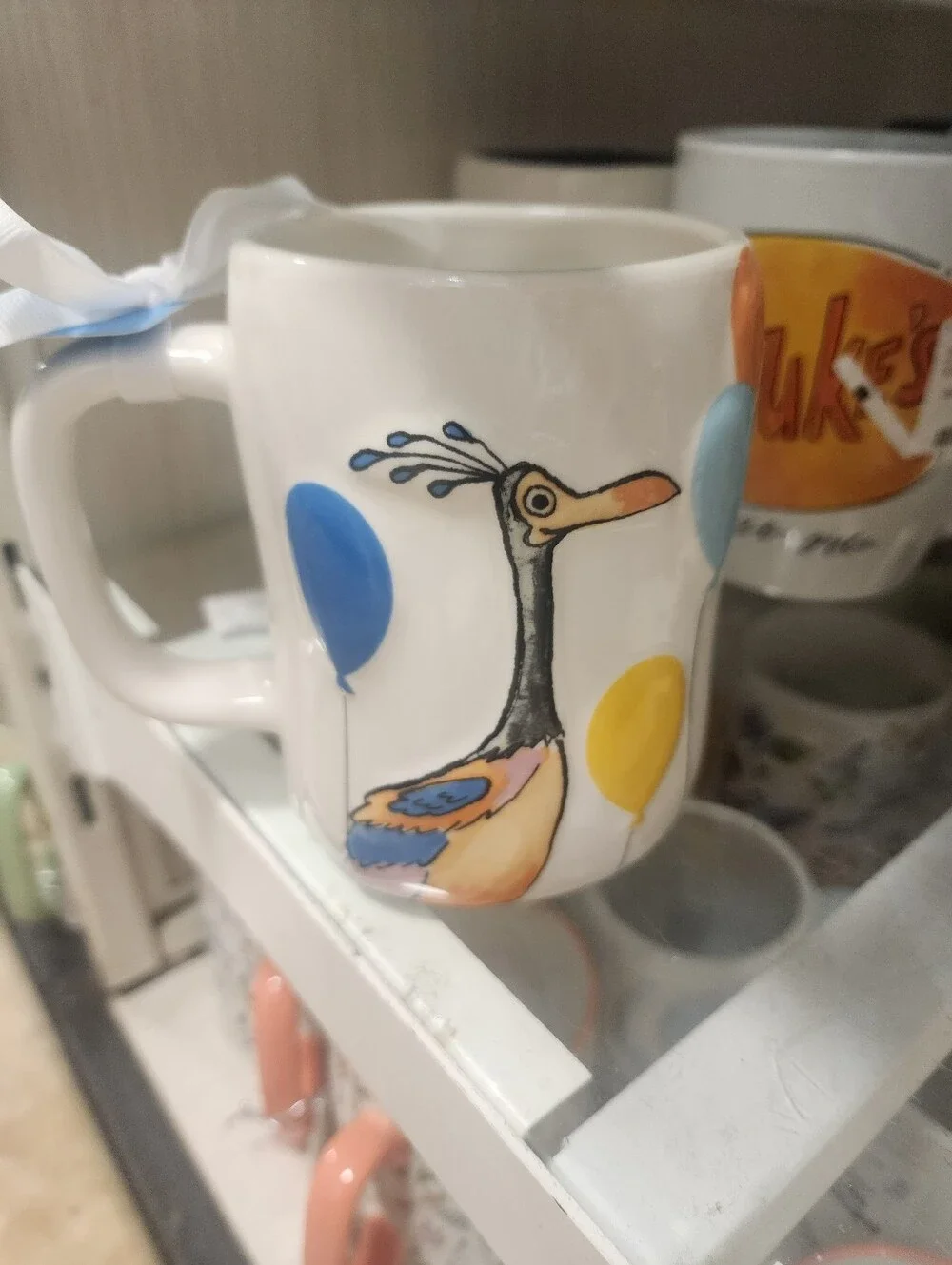 Rae Dunn Disney Pixar Wilderness Explorers Mug - White with Colorful Balloons